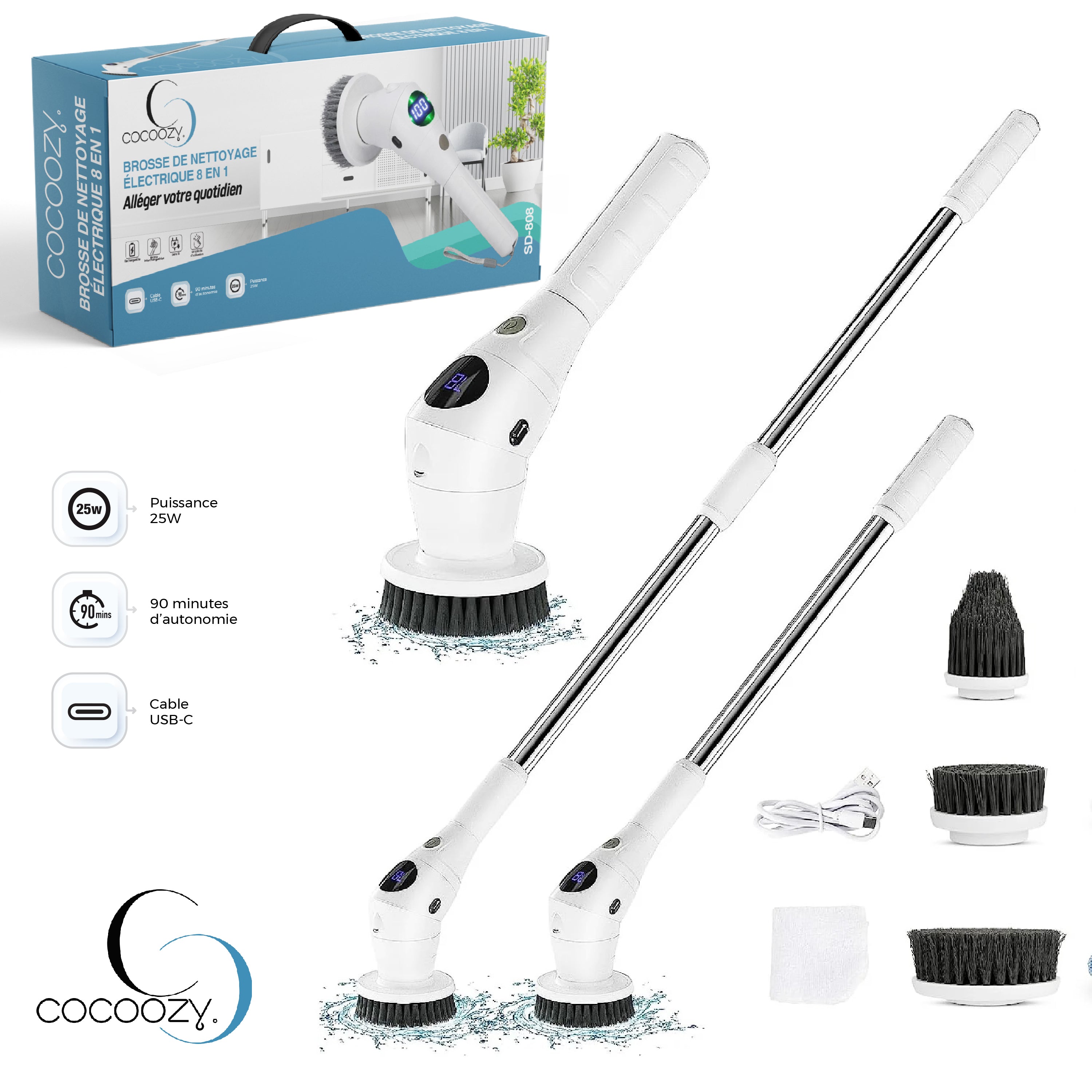 Brosse de nettoyage électrique